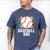Baseball Dad Fathers Day For Daddy Papa Father Men's Comfort Colors T-Shirt Blue Jean Baseball Dad Fathers Day For Daddy Papa Father Men's Comfort Colors T-Shirt Blue Jean
