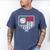 Baseball Dad Men USA American Flag Fathers Day 4th Of July Premium Men's Comfort Colors T-Shirt Blue Jean