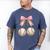 Baseball Girls Women Coquette Pink Bow Baseball Men's Comfort Colors T-Shirt Blue Jean