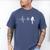 Baseball Heartbeat Pitcher Position Simple Line Art Men's Comfort Colors T-Shirt Blue Jean