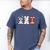 Bunny Football Baseball Sport Easter Day Men's Comfort Colors T-Shirt Blue Jean