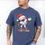 Christmas Baseball Ice Cream Dripping Santa Baseball Drip Men's Comfort Colors T-Shirt Blue Jean