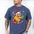 Christmas Gingerbread Man Baseball Player Catcher Men's Comfort Colors T-Shirt Blue Jean
