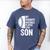 Cute Favorite Baseball Player Is My Son Women Men Men's Comfort Colors T-Shirt Blue Jean