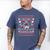 Ho Ho Homerun Baseball Ugly Christmas Sweater Party Hitter Men's Comfort Colors T-Shirt Blue Jean