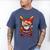 HUGvyn Santa Playing Baseball Ice Cream Drip Christmas Boys Men's Comfort Colors T-Shirt Blue Jean