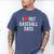 I Love Hot Baseball Dads Sports Dad Dad Quote Men's Comfort Colors T-Shirt Blue Jean