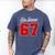Number 67 Numbered Six Seven Baseball Jersey Style Team 67 Men's Comfort Colors T-Shirt Blue Jean Number 67 Numbered Six Seven Baseball Jersey Style Team 67 Men's Comfort Colors T-Shirt Blue Jean