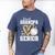 Proud Grandpa Of A 2026 Senior Baseball Graduation Leopard Men's Comfort Colors T-Shirt Blue Jean