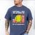 Softball Dad Like a Baseball Dad Father's Day USA Flag Men's Comfort Colors T-Shirt Blue Jean