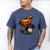 Spooky Halloween Scary Pumpkin Baseball Player Witchy Vibes Men's Comfort Colors T-Shirt Blue Jean
