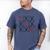 Tic Tac Toe Love Hearts Romantic Valentine Raglan Baseball Tee Men's Comfort Colors T-Shirt Blue Jean