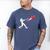Valentines Day Baseball Batter Silhouette Heart Men's Comfort Colors T-Shirt Blue Jean
