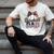 Baseball Dad American Flag Bow Sports Men's Comfort Colors T-Shirt Ivory