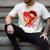 Baseball Heart Valentine Baseball Ice Cream Drip Boys Girls Men's Comfort Colors T-Shirt Ivory