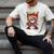 HUGvyn Santa Playing Baseball Ice Cream Drip Christmas Boys Men's Comfort Colors T-Shirt Ivory