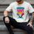 HUGvyn I Survived 100 Days Baseball Teacher Ice Cream Drip Men's Comfort Colors T-Shirt Ivory