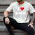 I Love Mamie Heart Grandma Grandmother Grandparent Raglan Baseball Tee Men's Comfort Colors T-Shirt Ivory