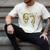 Retro I Was 6 Now I'm 7 Camo 67 Ice Cream Drip Baseball Men's Comfort Colors T-Shirt Ivory