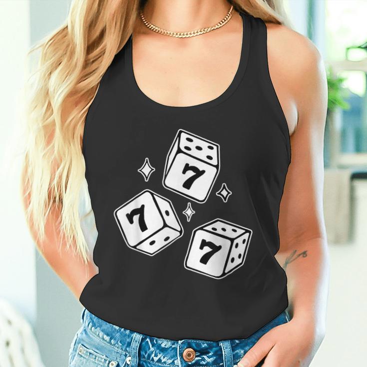 777 ラッキーダイス エンジェルナンバー ブラックワーク タンクトップ