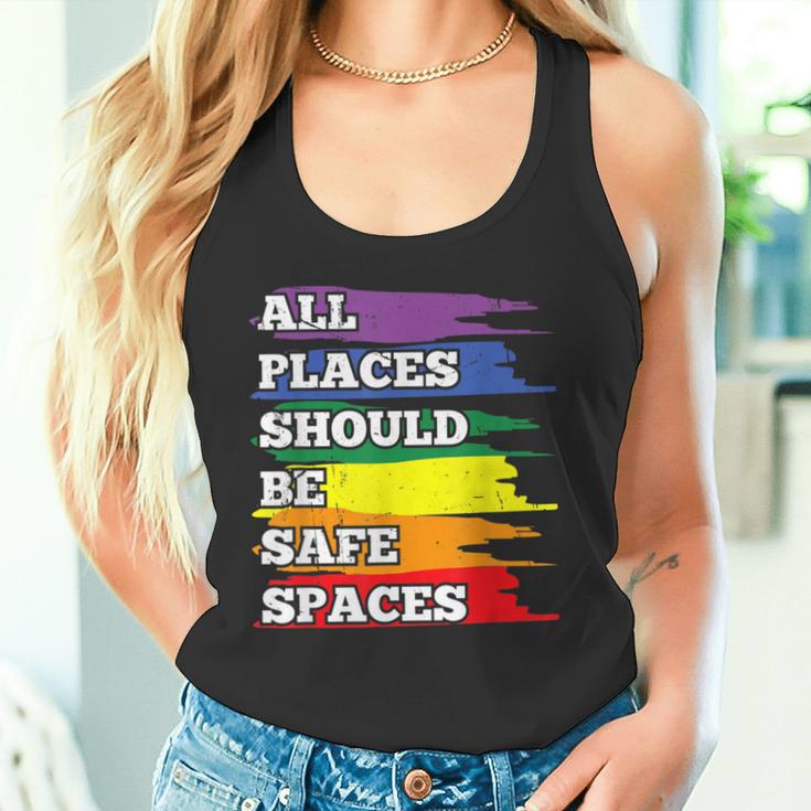 All Placeshould Beafepaces ゲイプライド 同盟国 Lgbtq Month タンクトップ
