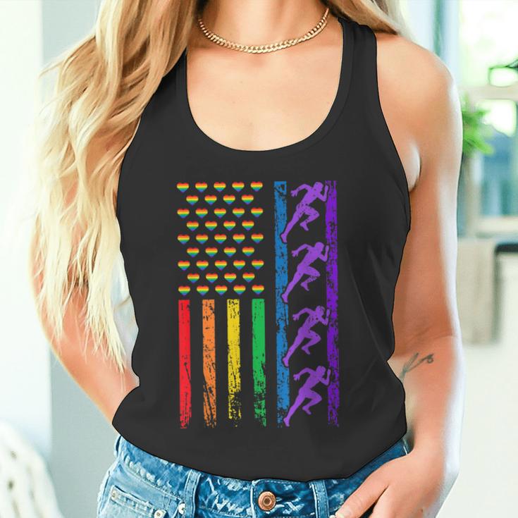 Americanports レインボーフラッグ Lgbt プライド 陸上競技 タンクトップ