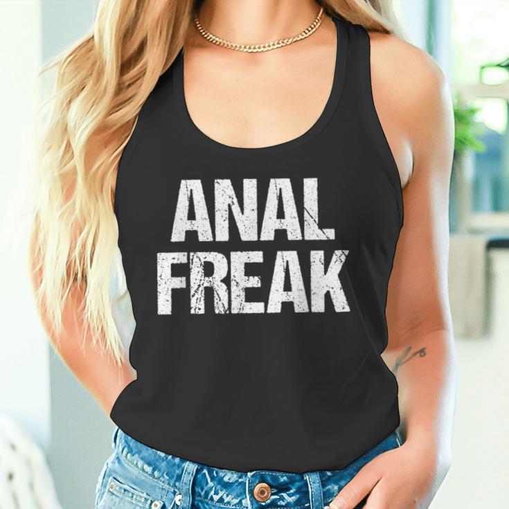 Anal Freak 面白い言葉 皮肉 かわいい クール アナルノベルティ タンクトップ
