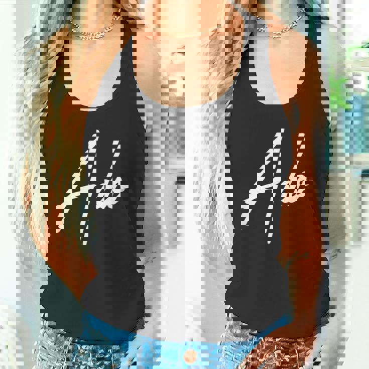 Beautiful Handwritten Font Ado Calligraphy タンクトップ