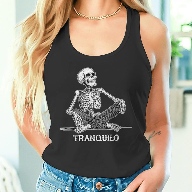 Calaca Tranquilo リラックススケルトンデザイン タンクトップ