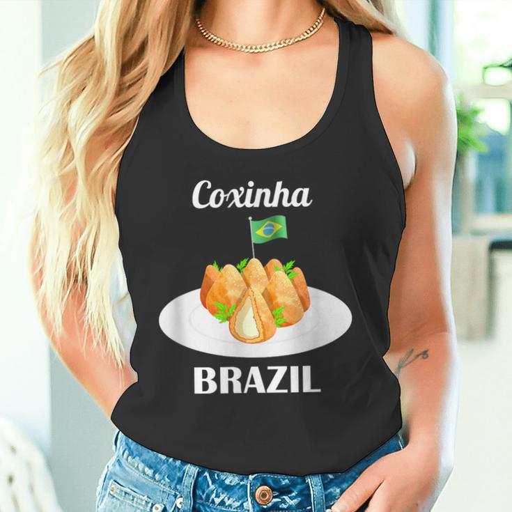 Coxinha 伝統的なブラジル料理 ブラジル国旗 タンクトップ