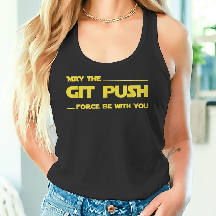 Developer May The Git Push Force Be With You タンクトップ