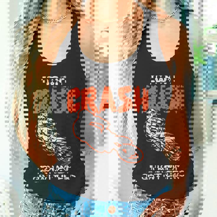 I Dont Crash ダートバイク 面白い モトクロス バイカー メンズ レディース キッズ タンクトップ