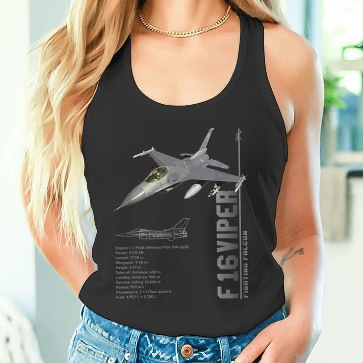 F-16 バイパー ファイティング ファルコン ジェット戦闘機仕様 タンクトップ
