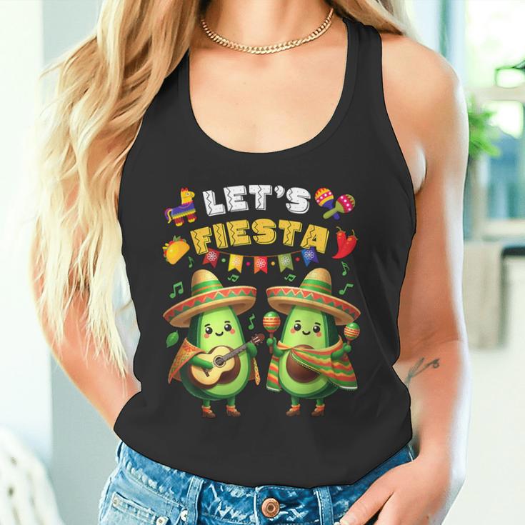 Lets Fiesta 5 De Mayo ポンチョ アボカド メキシカン パーティー メンズ レディース タンクトップ
