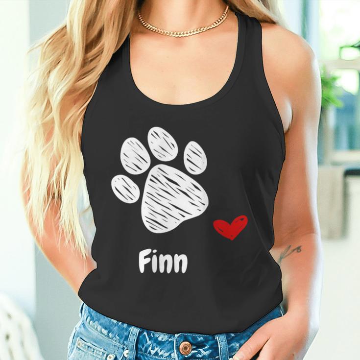 Finn Dog Paw Best Puppy Dog Finn Dog Lover タンクトップ