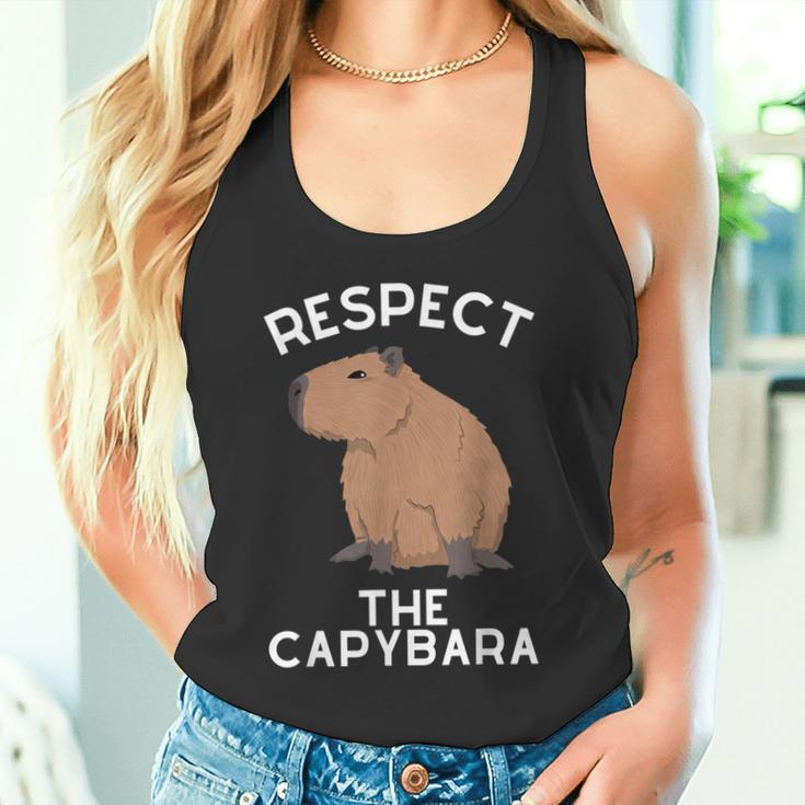 Respect The Capybara げっ歯類好き カピバラ アニマルジョーク タンクトップ