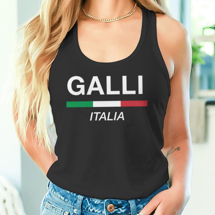 Galli イタリア製 ファミリーネーム イタリア 国旗 長袖tシャツ タンクトップ