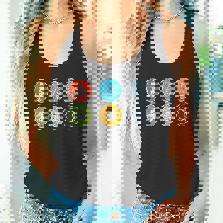 Gloomhaven Elements シンボル 火 氷 空 地球 ライトダーク タンクトップ