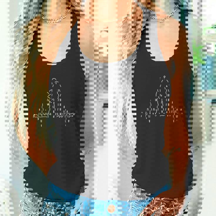 Grandpa & Grandson Heartbeat Partner Look Grandchild & Grandfather タンクトップ