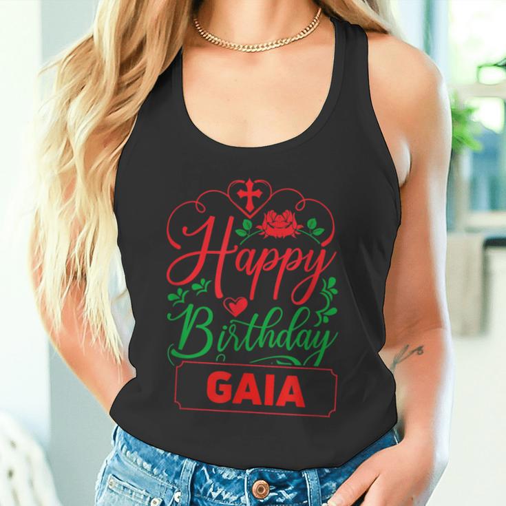 Happy Birthday Gaia かわいいクリスマスガイア タンクトップ