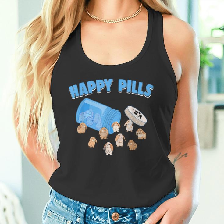 Happy Pills うさぎ 面白い ホーランドロップ バニー 恋人 ユーモア タンクトップ
