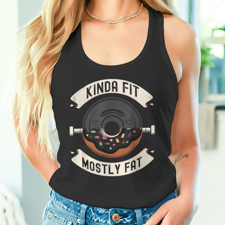 Kinda Fit Mostly Fat Fitness 面白いジムワークアウト タンクトップ
