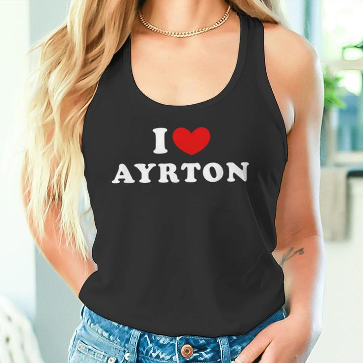 I Love Ayrton 私は愛する Ayrton タンクトップ