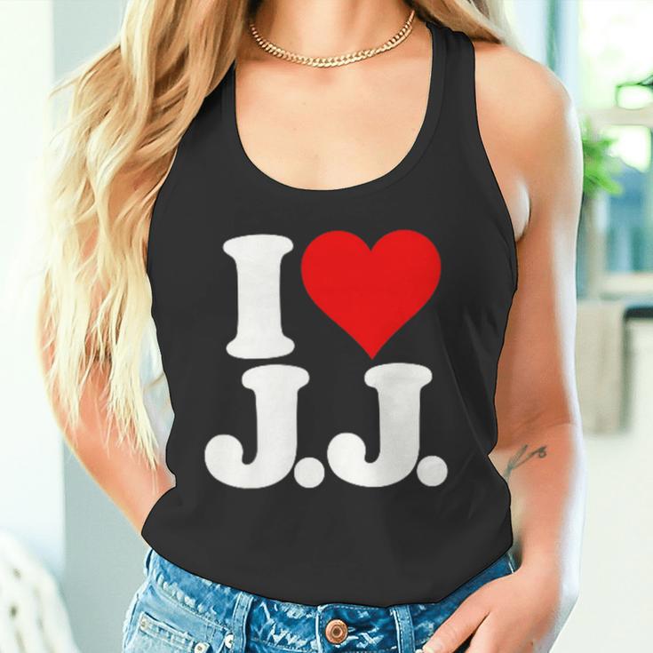 I Love Heart JJ Jj J J イニシャル タンクトップ