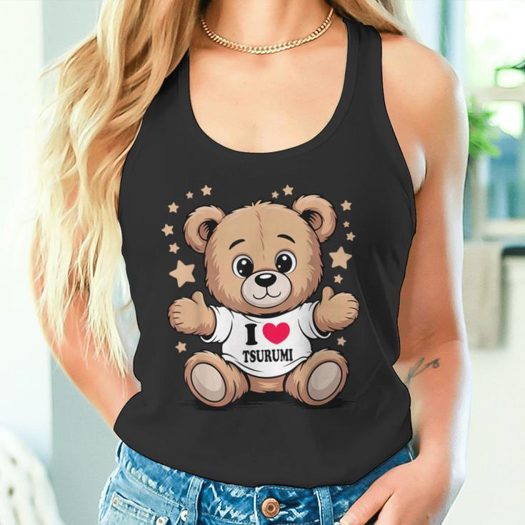 I Love Tsurumi Teddy Bear 鶴見テディベアが大好き タンクトップ