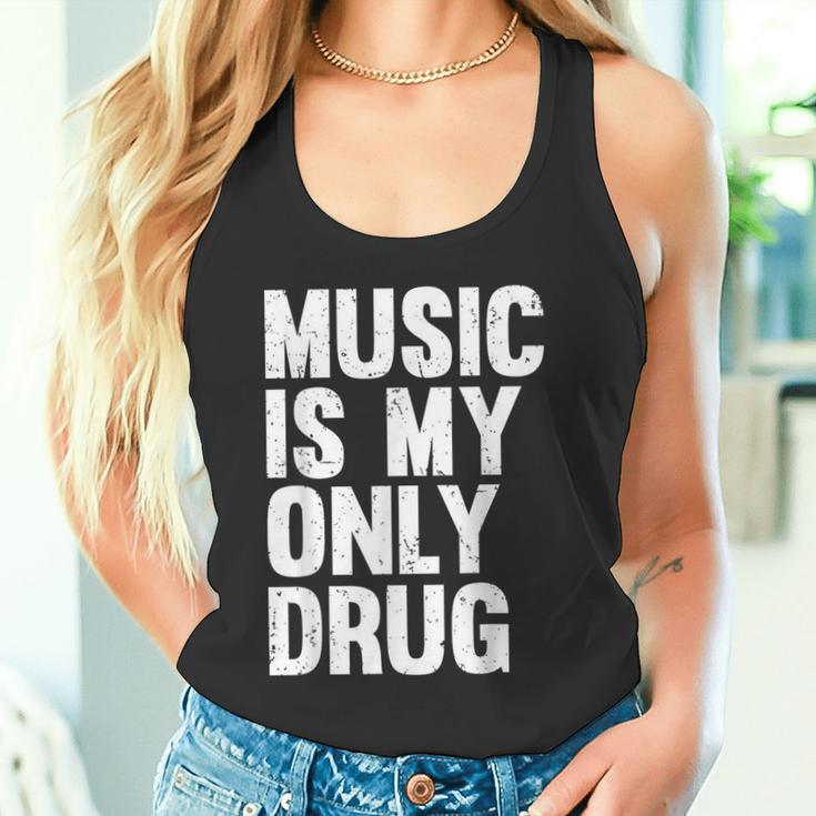 Music Is My Only Drug グラフィックプリント タンクトップ