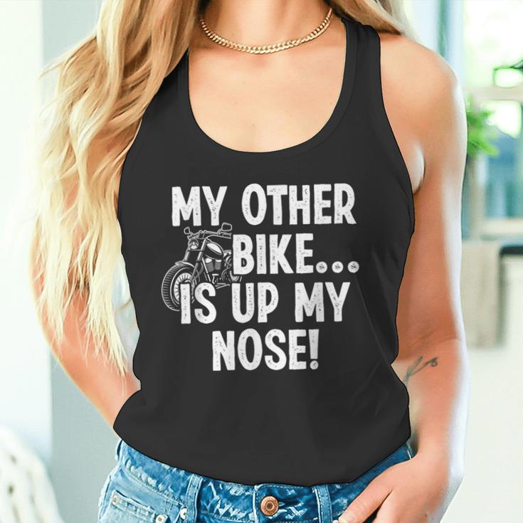 My Other Bike Is Up My Nose おもしろいびきオートバイバイカー タンクトップ