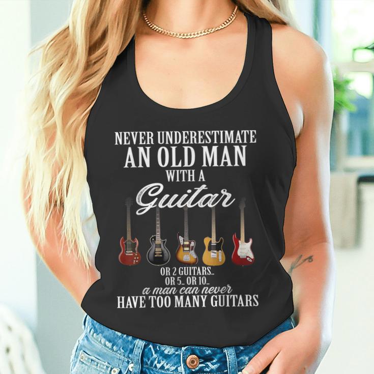 Never Underestimate An Old Man With A Guitar タンクトップ