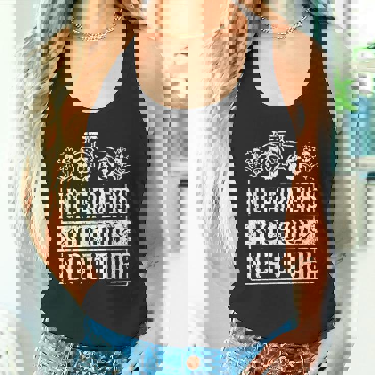 No Farmers No Food No Future ファーマー 農場農場農業 タンクトップ