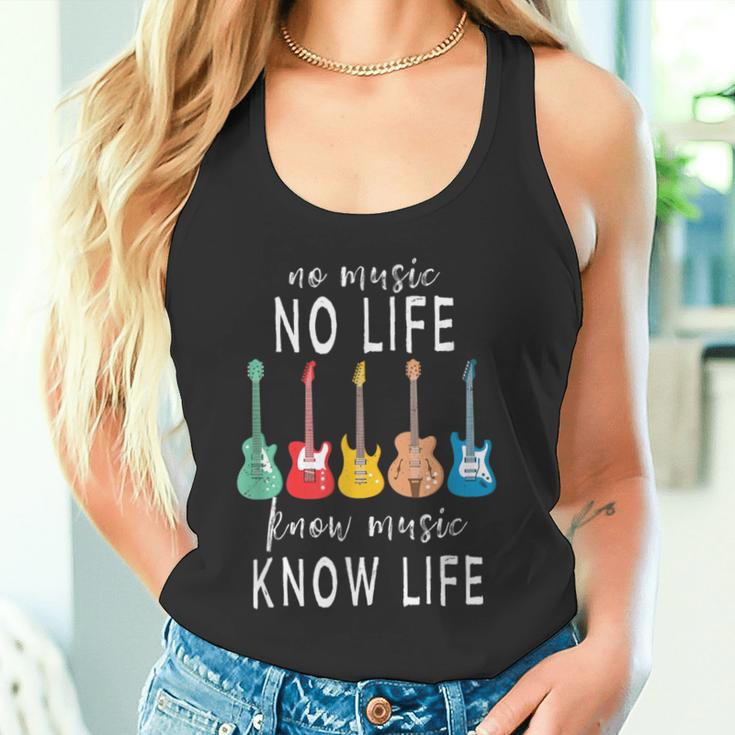 No Music No Life Know Music Know Life クールミュージシャンギター タンクトップ